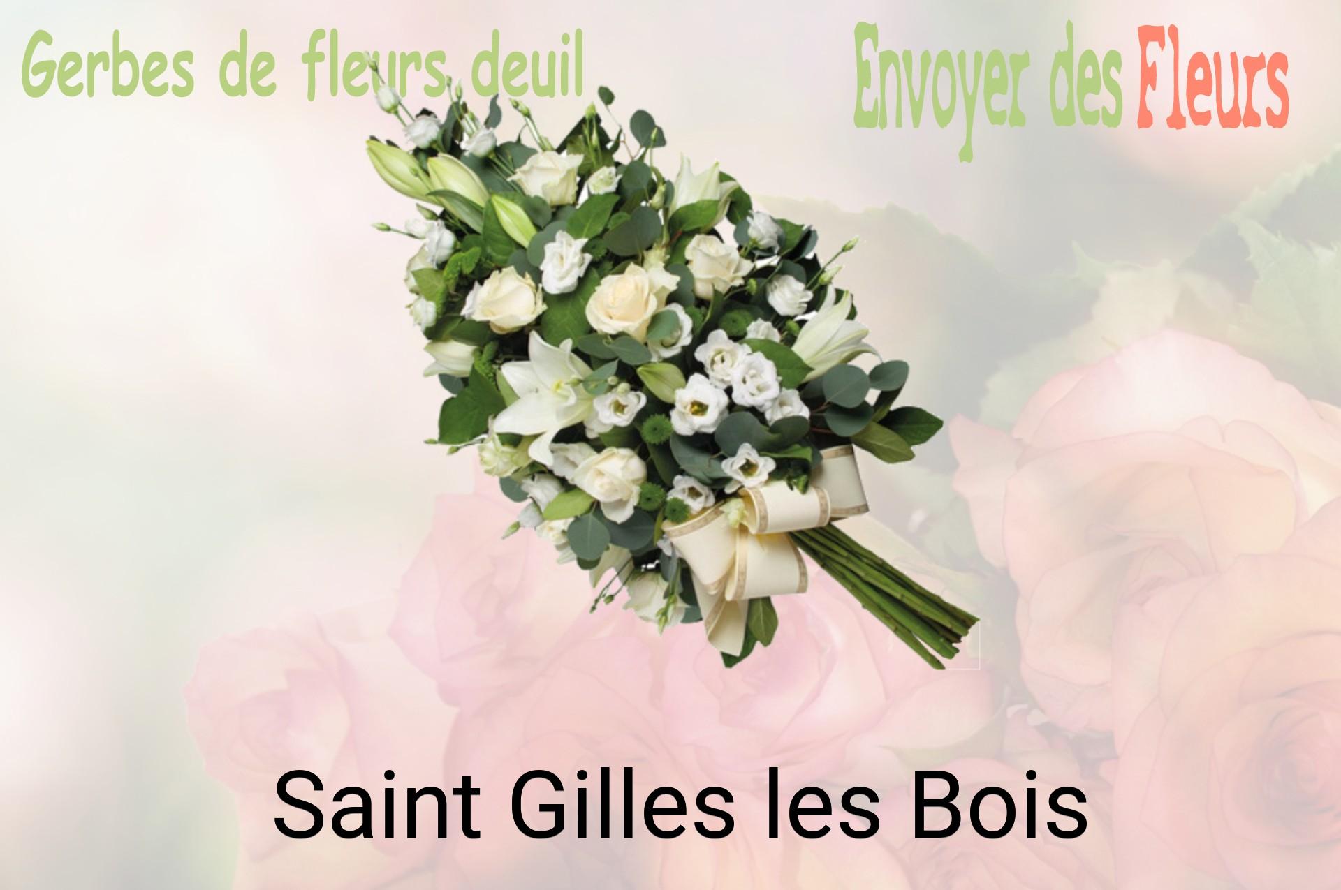 Gerbe de fleurs de deuil livrée à Saint-Gilles-les-Bois